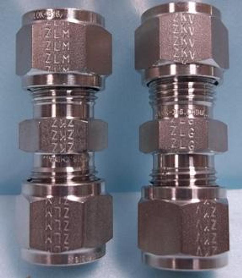 Used QTY. 2. HOKE ½" X ½" STAINLESS STEEL MALE FITTING GYROLOK 316 ZKZ ZLM ZKV ZLG.