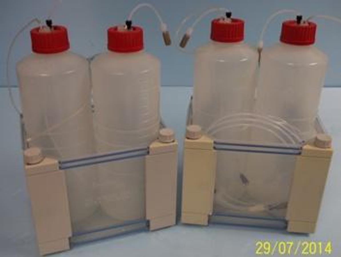 Used QTY. 2. DIONEX BOTTLES SET OF 2 1800ML WITH SCHOTT GL45 TOPS