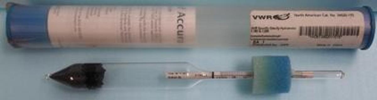 Used VWR SPECIFIC GRAVITY HYDROMETER FOR HEAVY LIQUIDS