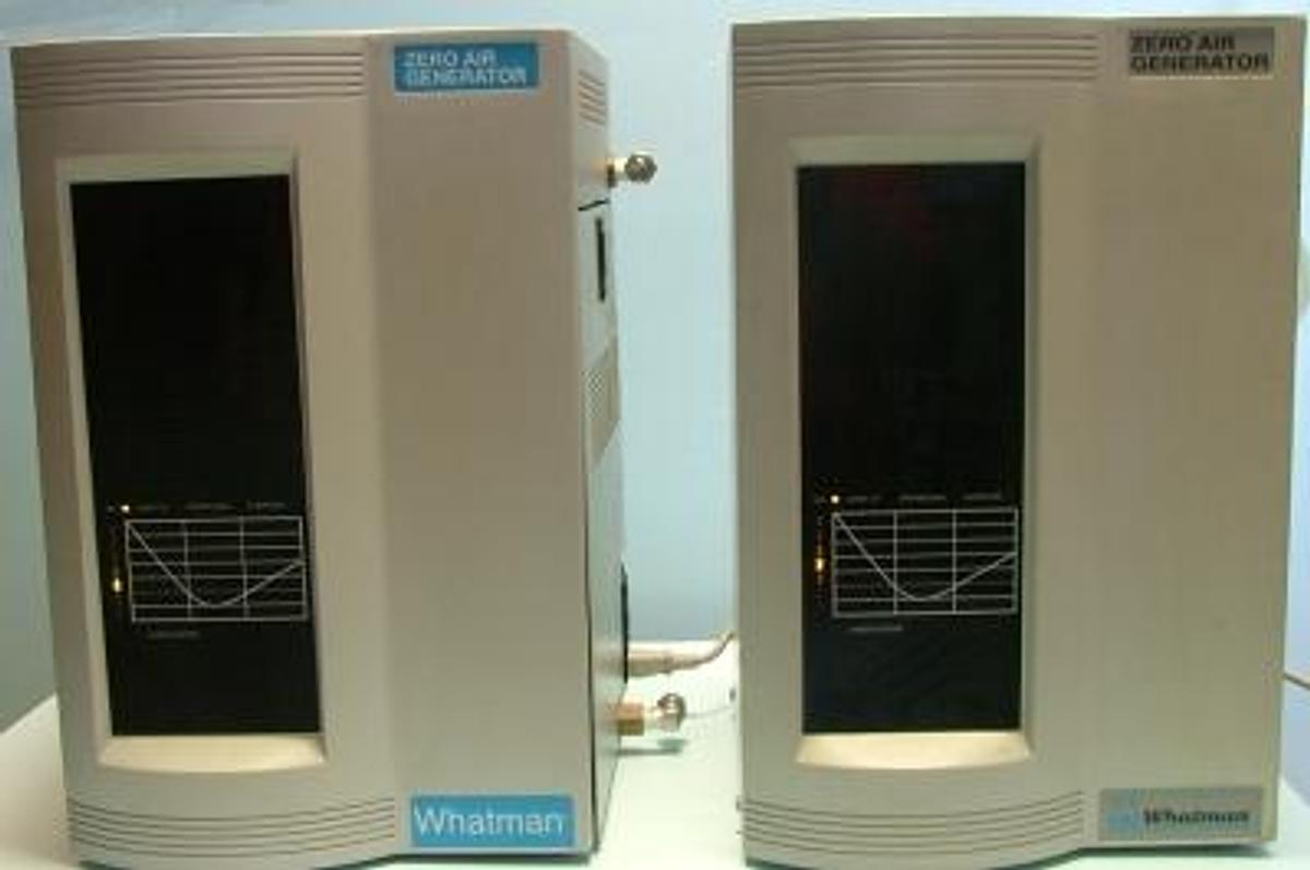 Used QTY. 1. WHATMAN MODEL 76-807 ZERO AIR GENERATOR 120V 50/60 HZ 2.0A MAX INLET PRESSURE 125 PSIG MIN INLET PRESSURE 40 PSIG MAX AMBIENT OPERATING TEMP 100F MIN AMBIENT OPERATING TEMP 60F SERIAL 768070151C
