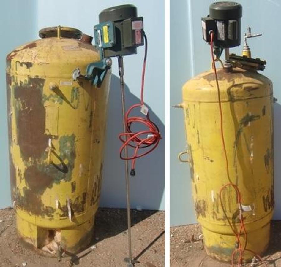 Used QTY. 1. VERTICAL PRESSURE VESSEL (REACTOR) WITH MIXER. APPROXIMATELY 55 GALLON NATIONAL BD 14605 CERTIFIED BY TACO