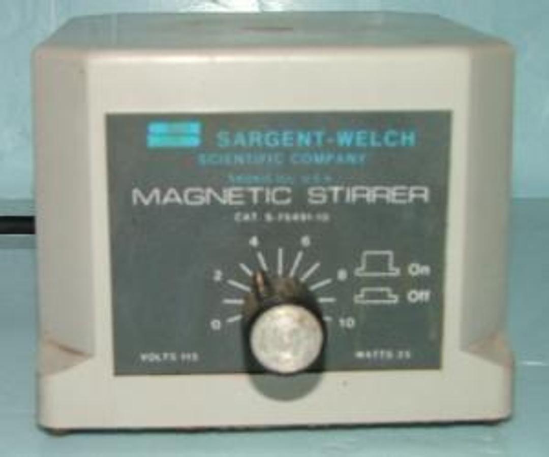Used SARGENT-WELCH SCIENTIFIC COMPANY MAGNETIC STIRRER CAT# 5-76491-10. .