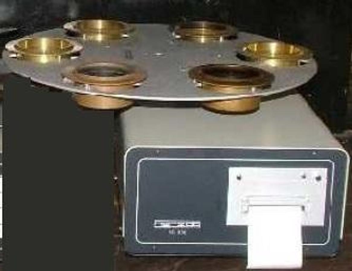Used QTY. 1. HERZOG WALTER HERZOG GMBH BY PAC SC 356 SIX STATION AUTOMATIC SAMPLE CUP CAROUSEL.