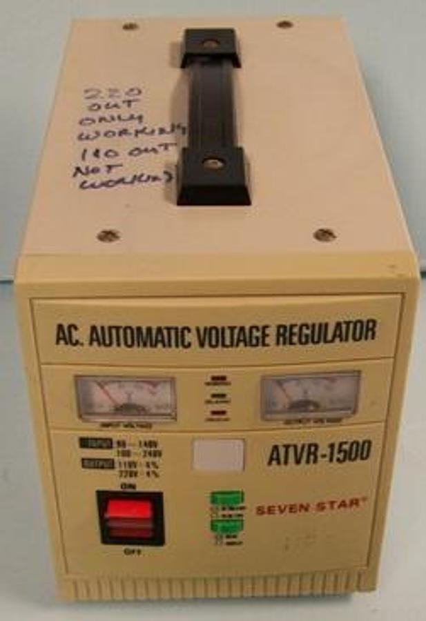 Used QTY. 1. AC AUTOMATIC VOLTAGE REGULATOR