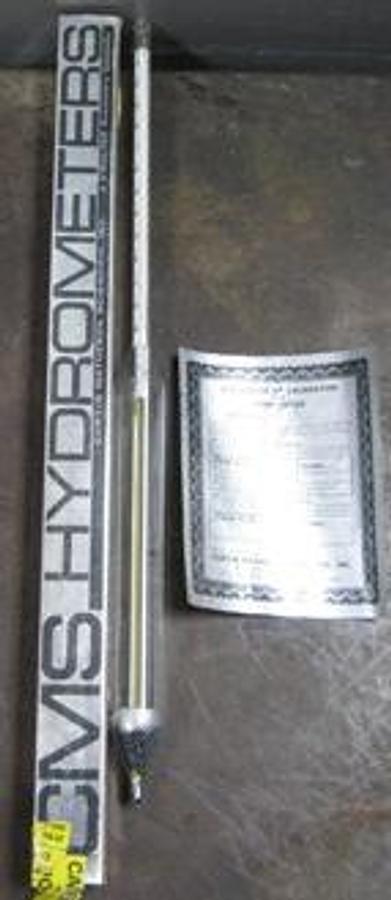 Used QTY. 1. CURTIN MATHESON SCIENTIFIC INC HYDROMETER
