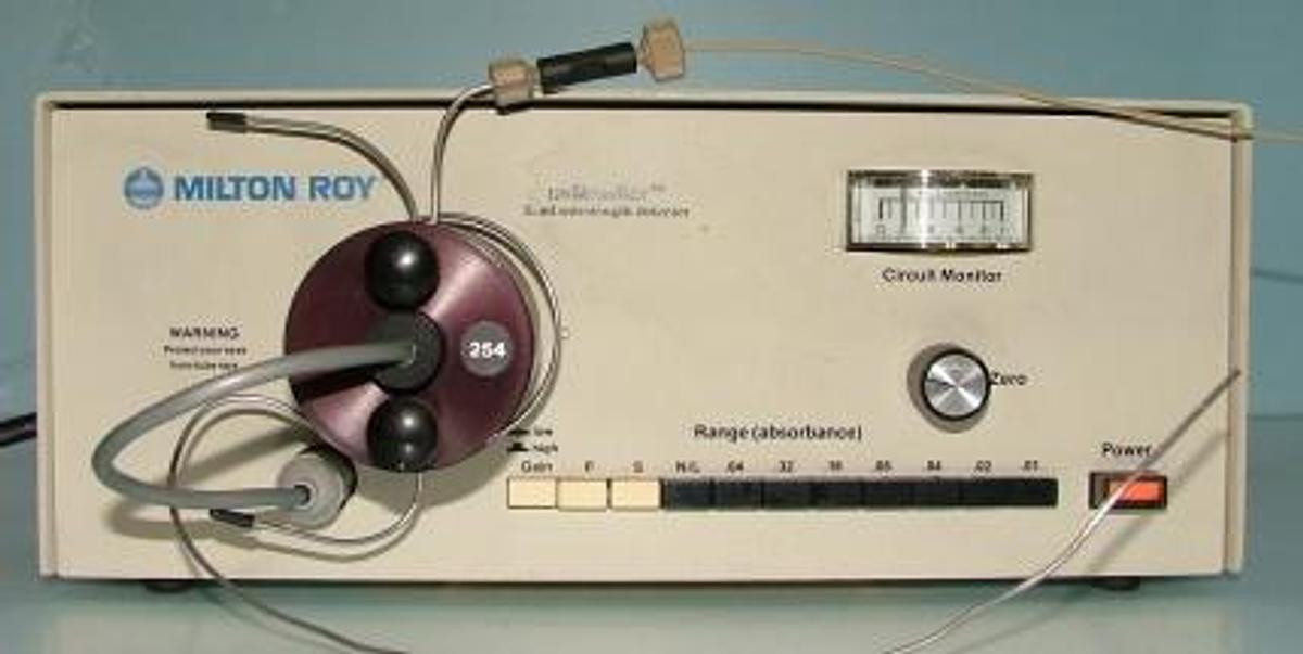 Used QTY. 1. MILTON ROY UV MONITOR FIXED WAVELENGTH DETECTOR
