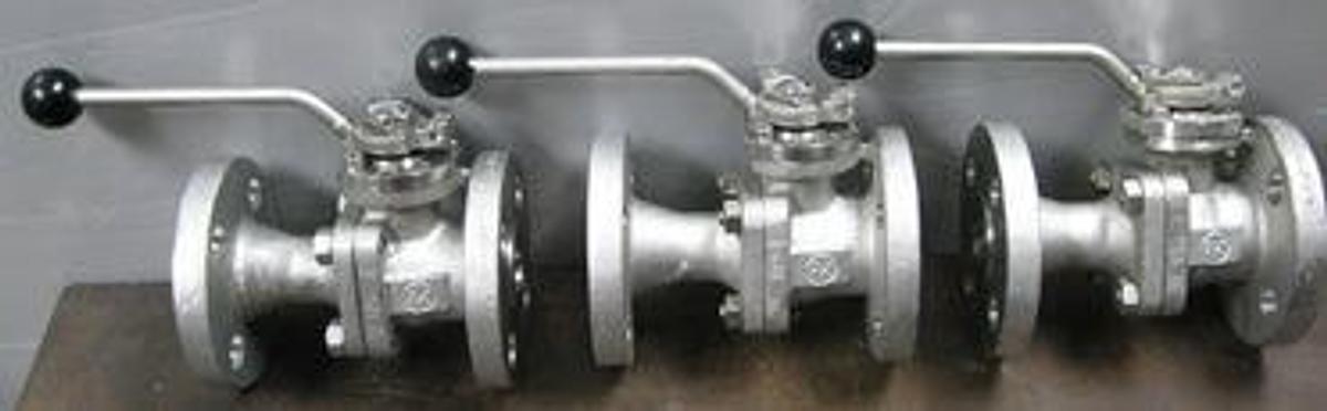 Used FK 1" 300 FLANGED RAISED FACE CF8M 2 PIECE BALL VALVE CF8M