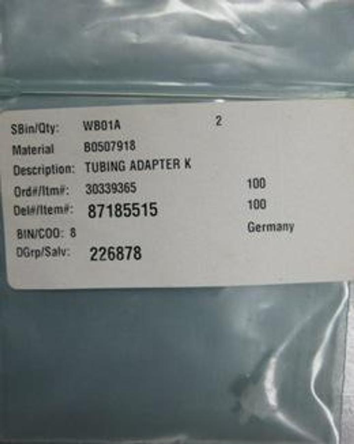 Used PERKIN ELMER TUBING ADAPTER K