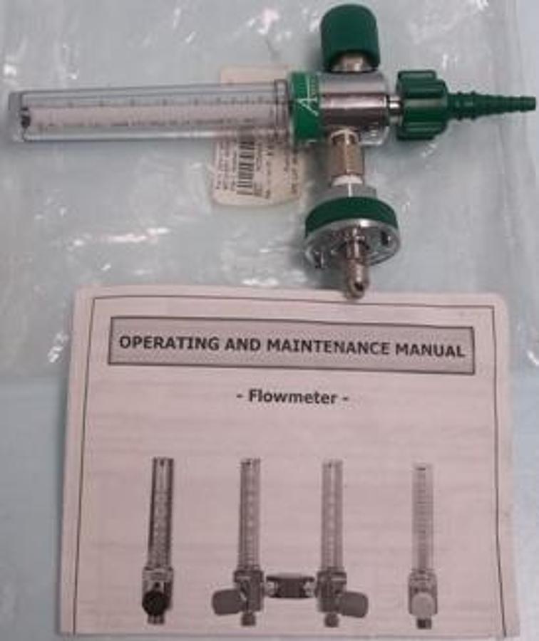 Used QTY. 1. AMVEX MEDICAL REGULATOR OXYGEN FLOW METER