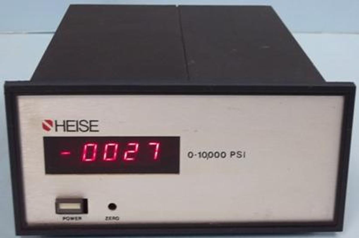 Used QTY. 1. HEISE BACK PRESSURE MONITOR MODULE MODEL: 710A SERIAL: S7-22477 RANGE: 0-10000 PSI 110V 50/60HZ