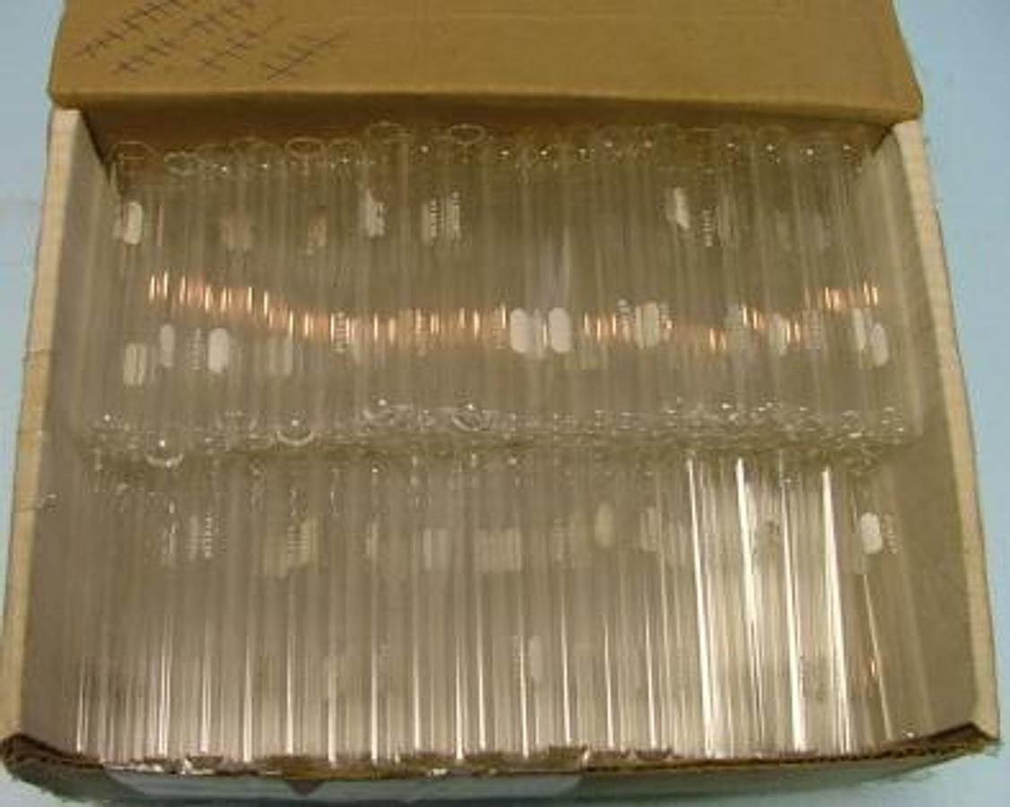 Used PYREX CULTURE TUBES FLAT TOP NO 9820 10ML