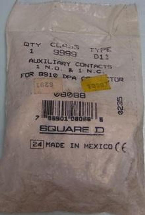 Used QTY. 1. SQUARE D AUXILIARY CONTACTS