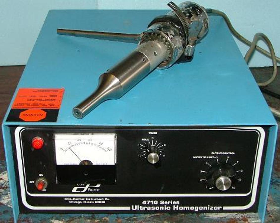 Used QTY. 1. COLE PALMER 4710 SERIES ULTRASONIC HOMOGENIZER MOD. CP25013