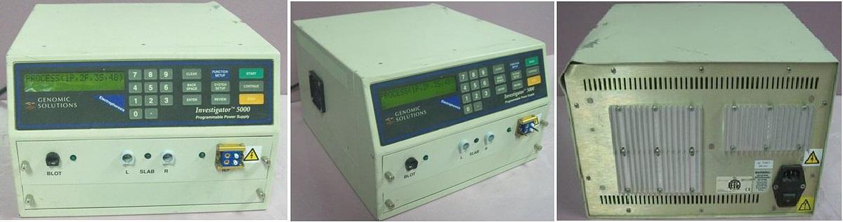 Used QTY. 1. GENOMIC SOLUTIONS INVESTIGATOR 5000 PROGRAMMABLE POWER SUPPLY ELECTROPHORESIS