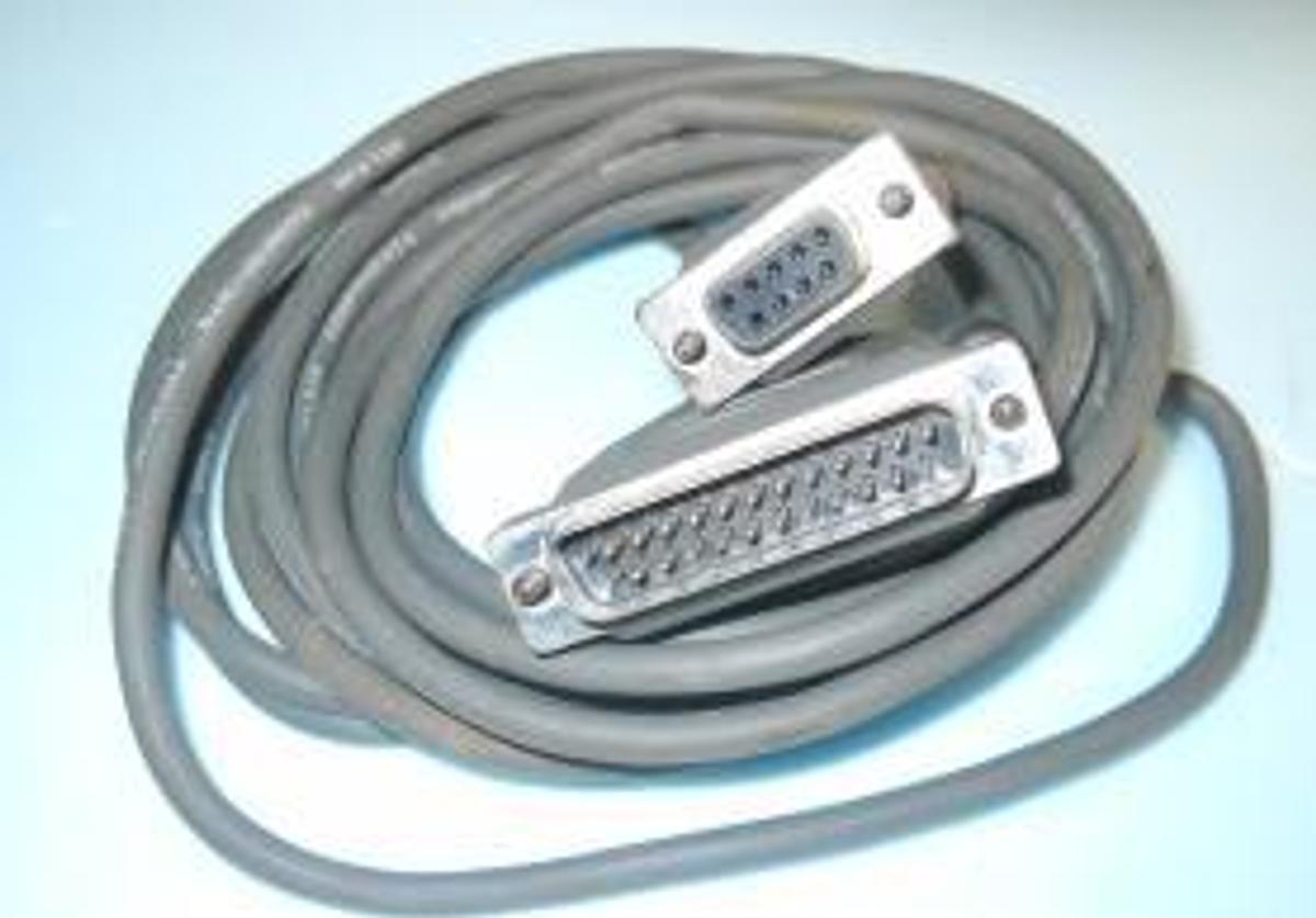 Used BELKIN COMPONENTS EQUIPMENT CORD GREY 9' 11" 25 PIN MALE 9 PIN FEMALE BELKIN COMPONENTS PREMIUM DATA GRADE CABLE.