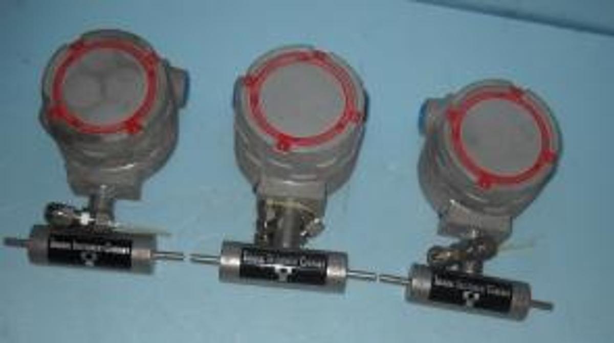 Used QTY. 3. THERMAL INSTRUMENT COMPANY INLINE FLOW METER CAT# Z1HFCX-2 FOR USE IN HAZARDOUS LOCATIONS CL. IGRPS B