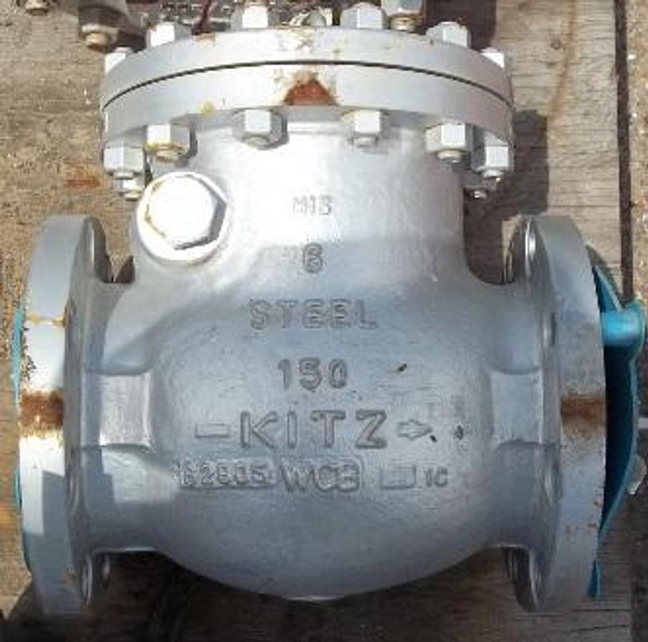 Used QTY. 1. KITZ 6" 150 FLANGED RAISED FACE CHECK VALVE. WCB (WELD ABLE CARBON BODY).