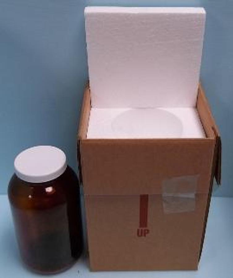 Used JARS WIDE MOUTH AMBER GLASS PACKER BOTTLES / JARS WITH WHITE PTFE FOAM LINED CLOSURE