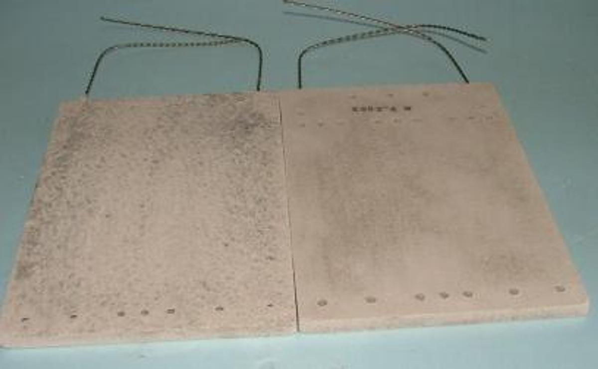 Used QTY. 2. HEATER PLATES B/T ITEM NO. EL205X6 PURCHASE ORDER NO. CHELSEY 10X 7 1/8 X 3/8.