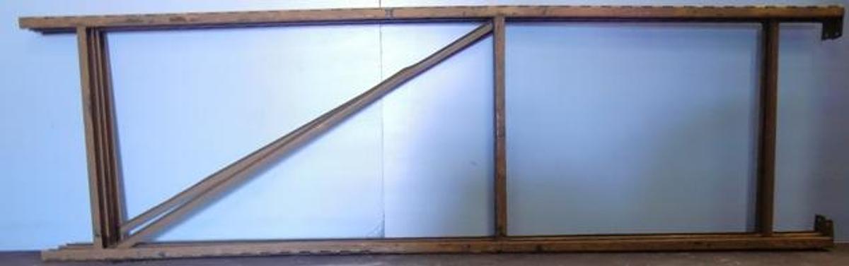 Used QTY. 2. PALLET RACKS 20" X 36" X 3" YELLOW SQUARE FOOTED CLOSED TOP 20 ROUND RACK BEAM HOLES.