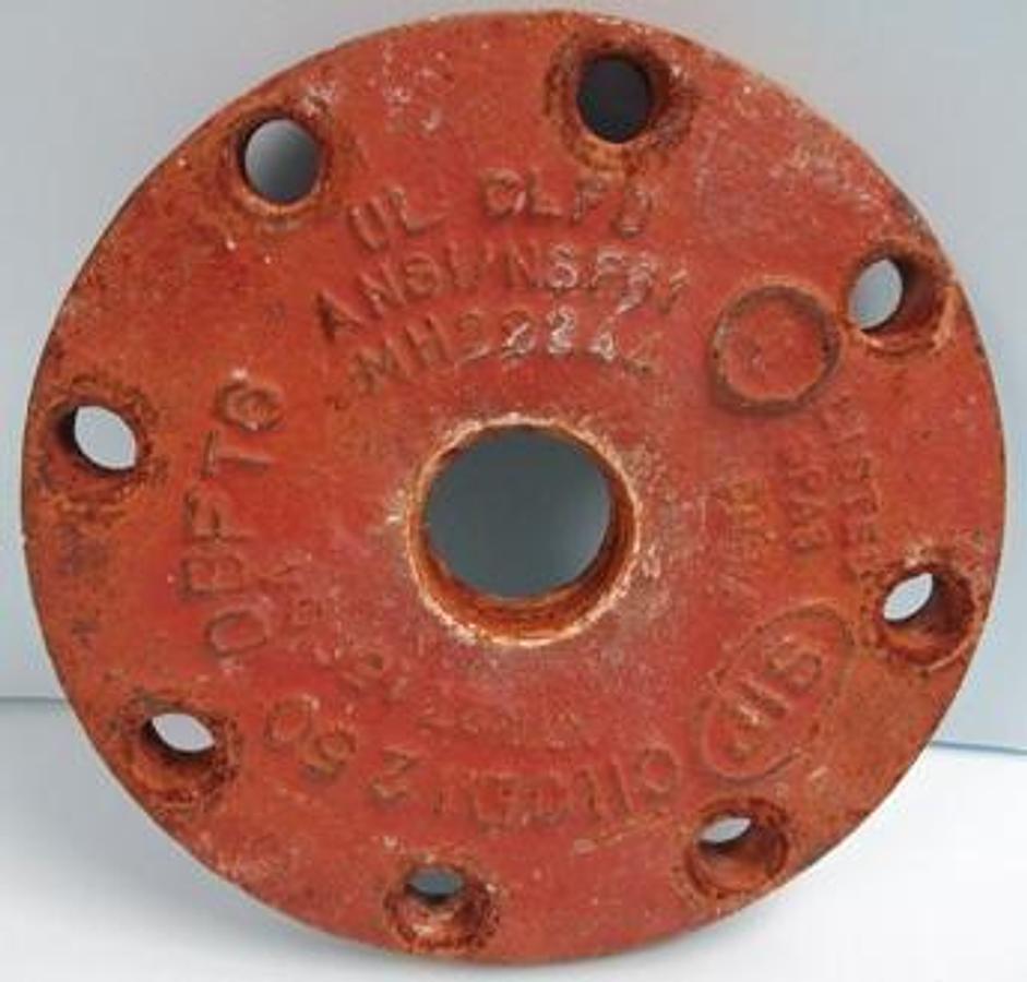 Used SIP PIPE FLANGE O.D.: 11" I.D. 2 ¼" C11OD1250 DBFT6 XYK271580A UL CLFD ANSI/NSF61 MH20244.