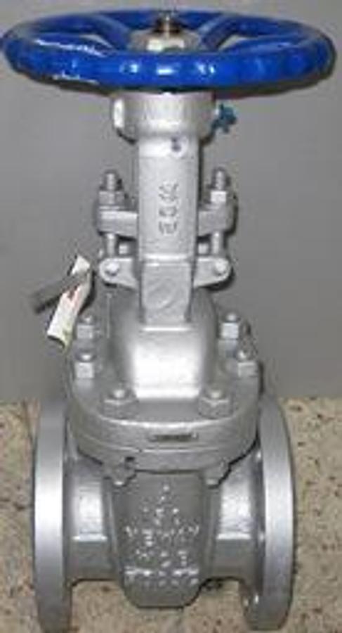 Used QTY. 1. NEWAY 4" 150 FLANGED RAISED FACE WCB GATE VALVE 9003C