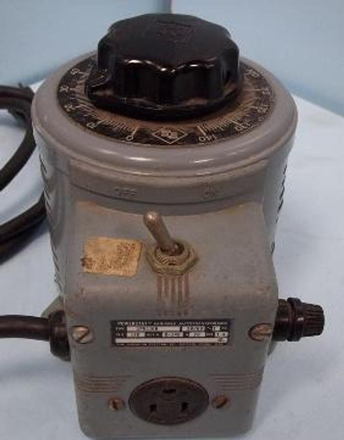 Used QTY. 1. SUPERIOR ELECTRIC CO. POWERSTAT VARAC (VARIABLE A.C.) AUTO TRANSFORMER