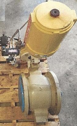 Used VALTEK / FLOWSERVE 10" 150LB. FLANGED SHEARSTREAM HPZV 3135 SEGMENTED V-PORT BALL VALVE WCB/316 RECONDITIONED.