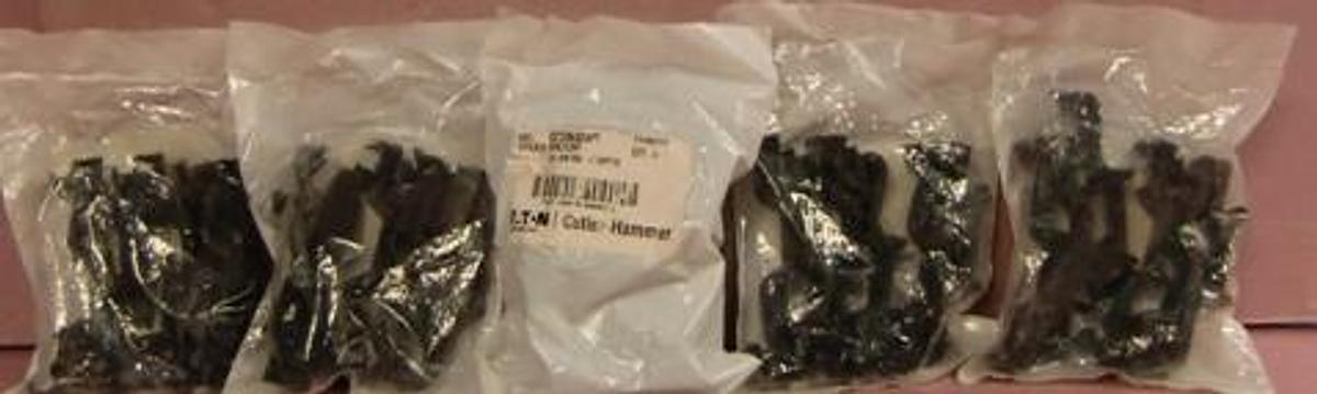 Used PACKS OF 6 EACH EATON CUTLER-HAMMER QC DIN RAIL ADAPTER CAT. NO. QCD IN ADAPT