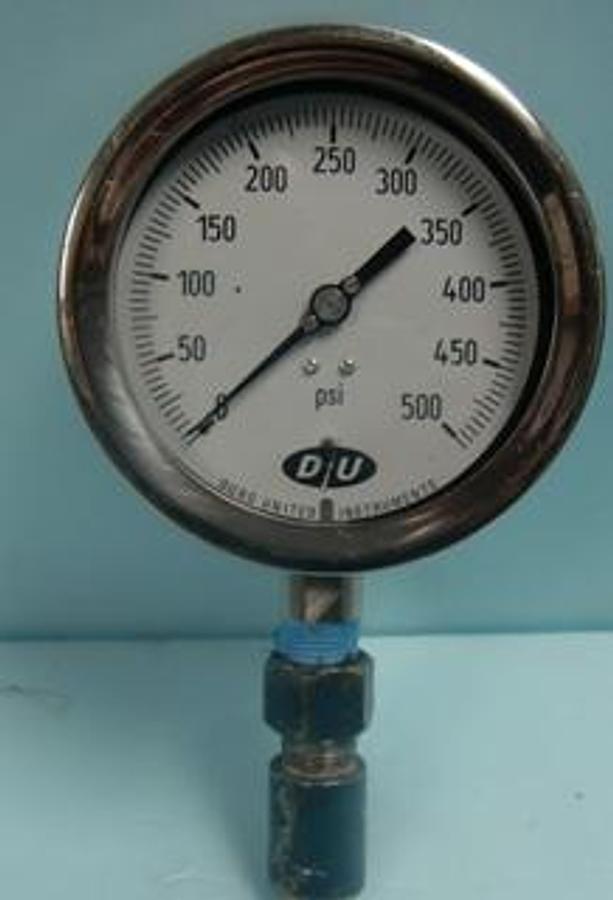 Used QTY. 1. DURO UNITED INSTRUMENTS PRESSURE GAUGE