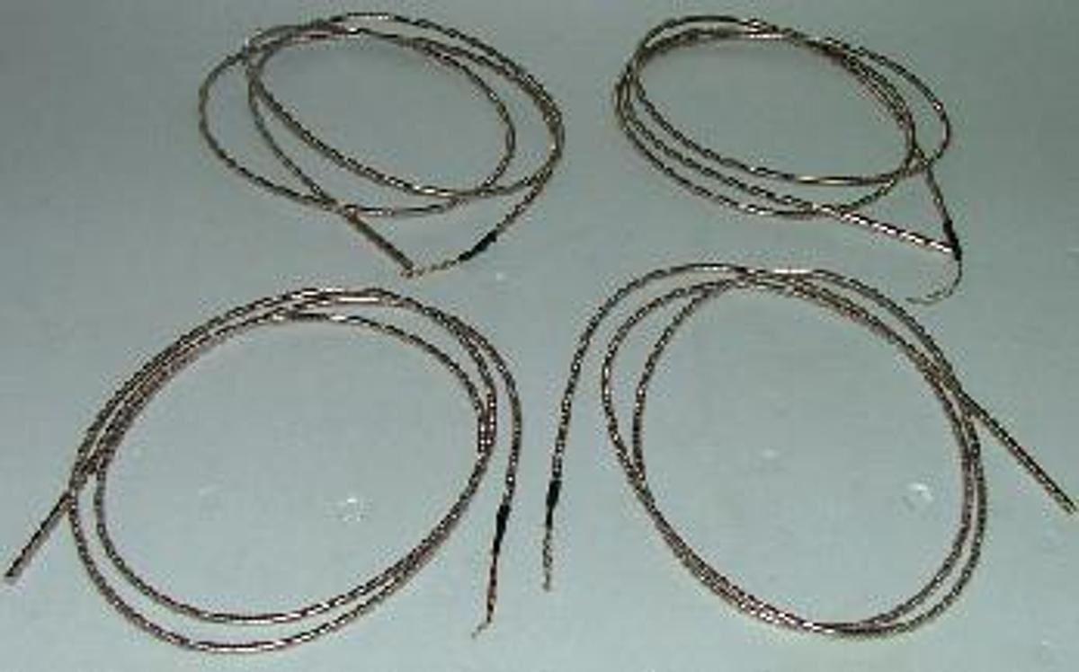 Used QTY. 4. FLEX CABLE CARTRIDGE HEATERS P/N: 803.5001 EX 22 240 VOLT 6 FT FLEX CABLE. (NEW).