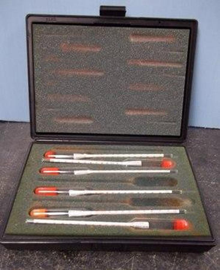 Used QTY. 1. SPECIFIC GRAVITY HYDROMETERS (SET) (1) 10-10 #649909