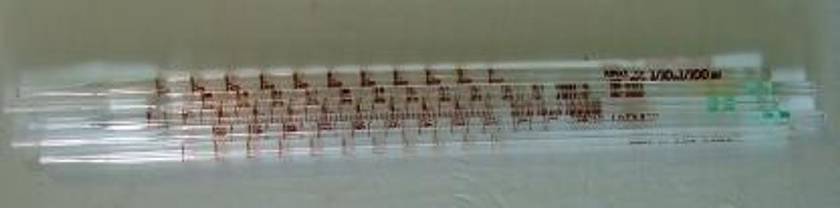 Used GLASS PIPETTES .2ML GRADUATED