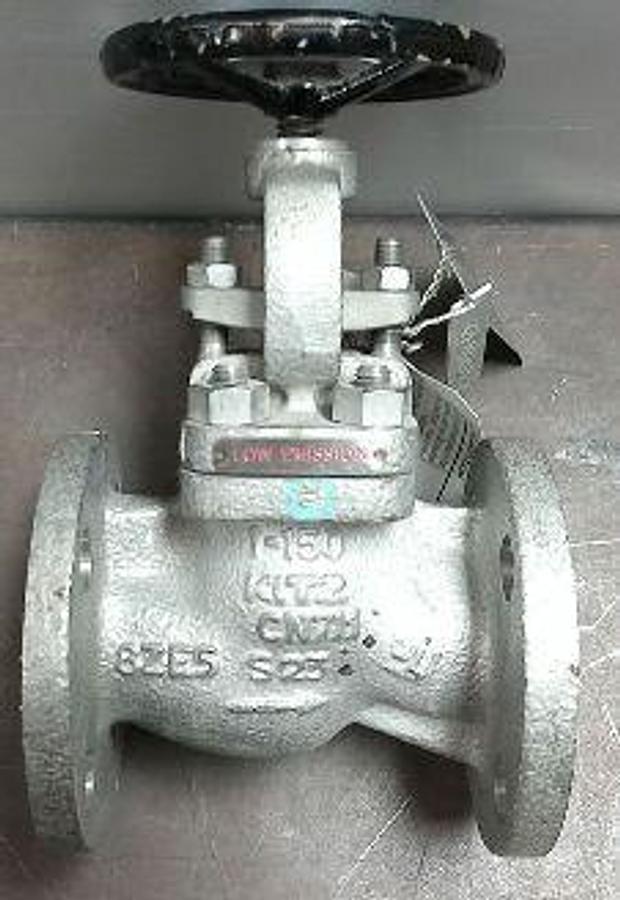 Used KITZ 1" 150 CN7M (ALLOY 20) LOW EMISSION RAISED FACE FLANGED GLOBE VALVE