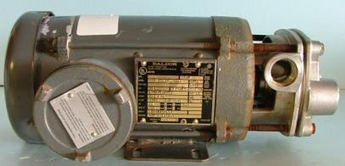 Used BALDOR ELECTRIC CO: PUMP NO. BX576079 SPEC 358187-015462 TEMP CODE T2B D.E. BRG 6205 O.D.E. BRG 6205 HP ½ GREASE EXXON POLYREX EN VOLTS 115/205-250 MOTOR WEIGHT 42LBS. 1725 RPM 756 RISE NEMA NOM. EFF. 46% P.F. 63% SER. F. 1.15