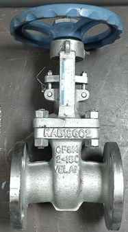 Used VELAN 2" 150 CF8M RAISED FACE FLANGED GATE VALVE