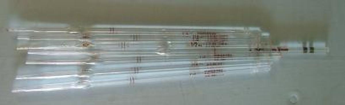 Used GLASS PIPETTES .5ML