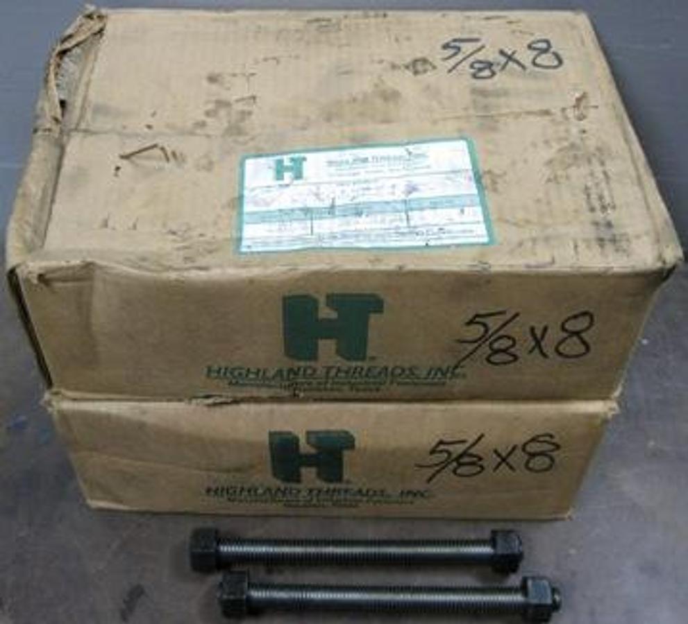 Used QTY. 2. HIGHLAND THREADS INC. BOXES OF 50 STUDS WITH NUTS