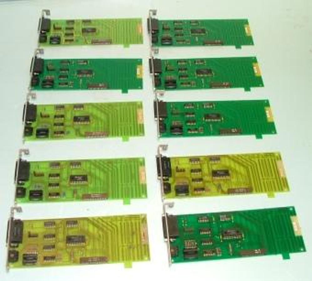Used QTY. 10. HEWLETT PACKARD # 18594-60080 REV A DIV 43 MICRODROP INTERFACE BOARD. .