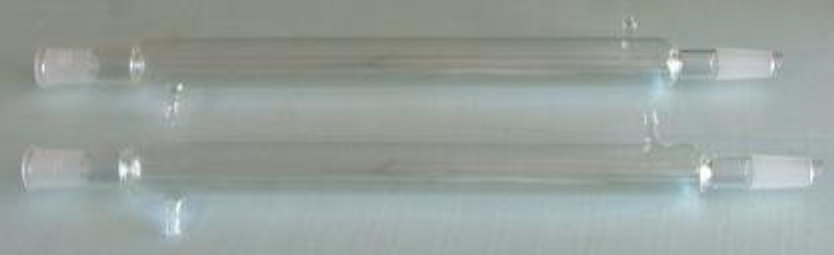 Used QTY. 2. LIEBIG CONDENSING TUBES: 15" LONG TS 24/40 PYREX NO. 2360 BEADED RIM