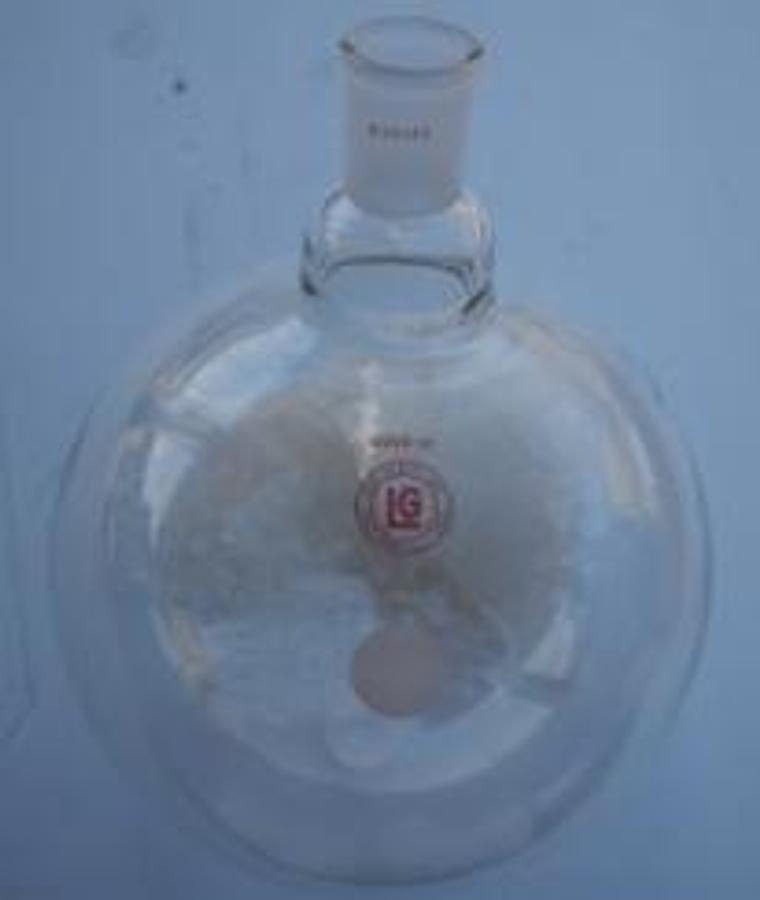 Used QTY. 1. LAB GLASS ROUND BOTTOM BOILING FLASK 29/42