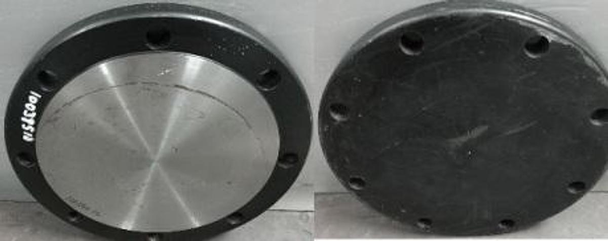 Used BOLTEX 8" 150 BLIND FLANGE WITH 316 STAINLESS STEEL RAISED FACE B16 SA105 X071 1015. 8" 150: THE SIZE AND PRESSURE RATING (8-INCH NOMINAL PIPE SIZE
