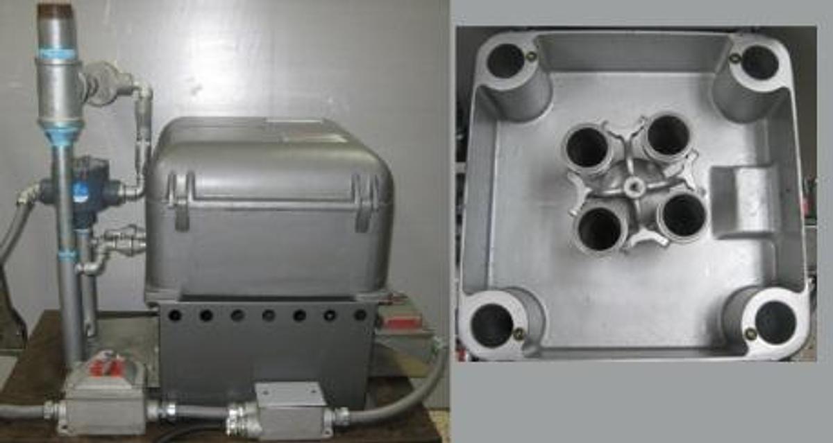 Used QTY. 1. W.L. WALKER 18028CSU EXPLOSION PROOF HEATED ASTM OIL SWINGING BUCKET CENTRIFUGE 115 VOLT EXPLOSION PROOF 4-PLACE VARIABLE SPEED HEATED CENTRIFUGE FOR 100 ML SHORT CONE ASTM OIL TUBES. EACH MACHINE HAS FOUR PREHEATER POCKETS