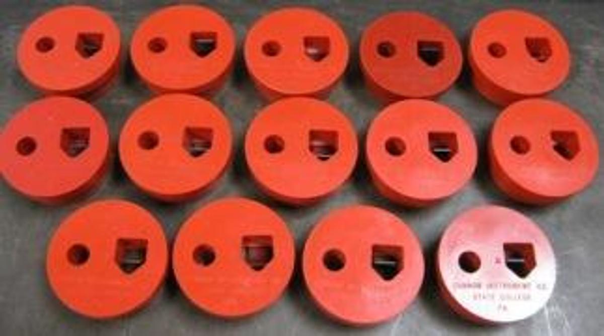 Used QTY. 14. CANNON INSTRUMENT COMPANY VISCOMETER HOLDERS 9726M50 MFR. NO. 9726-M50 VISCOMETER HOLDER