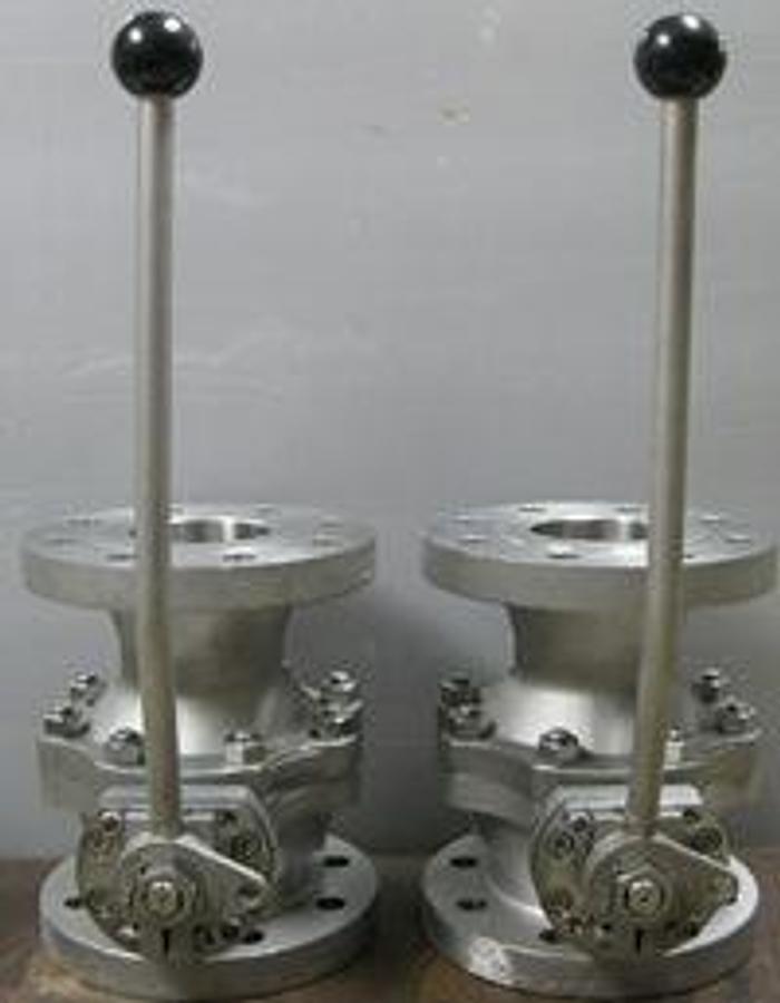 Used FK 4" 300 FLANGED RAISED FACE BALL VALVE CF8M 2 PIECE CF8M