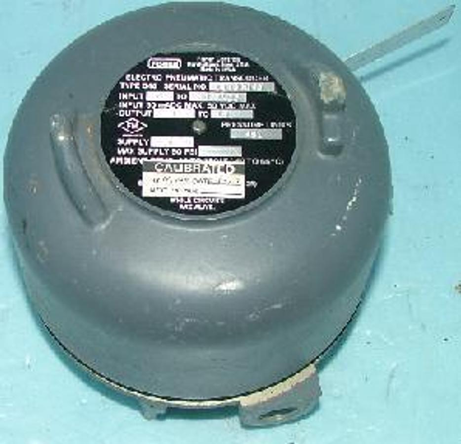 Used FISHER CONTROLS ELECTRO PNEUMATIC TRANSDUCER TYPE 546