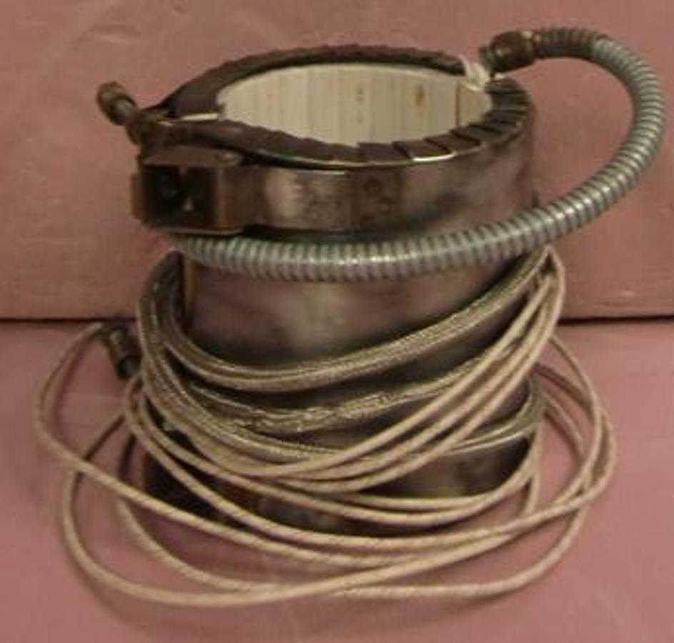 Used OMEGA PIPE HEATER 240V 1500W PART NO.C-79192 5"X 4 ½" I.D. 3 ½".