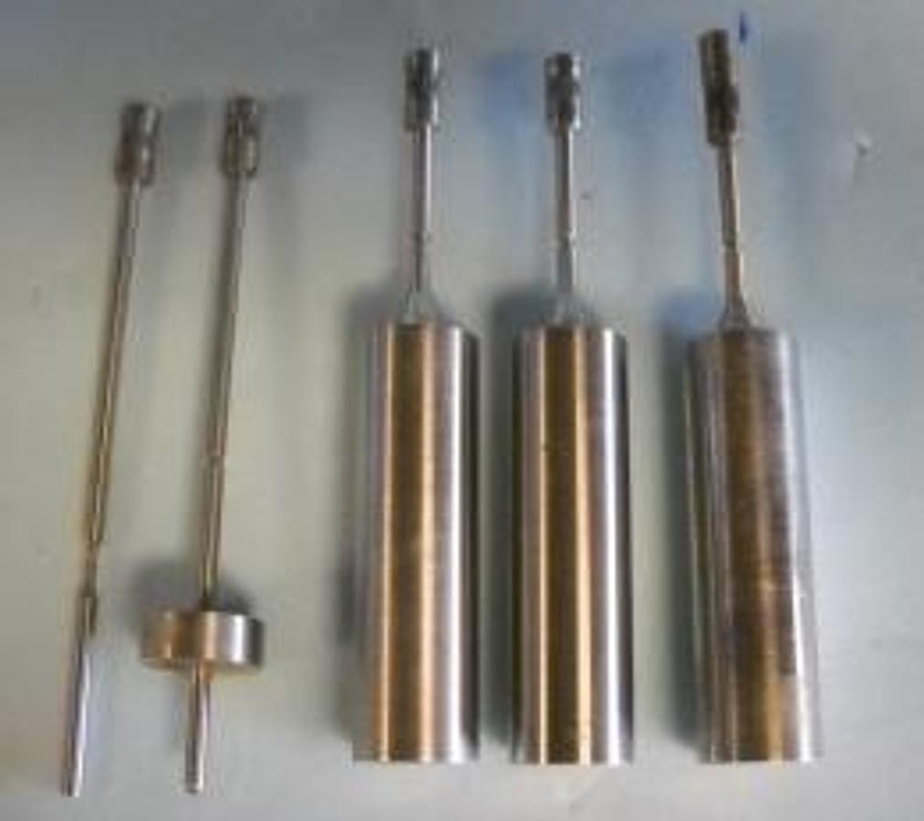 Used QTY. 5. BROOKFIELD VISCOSITY SPINDLES.