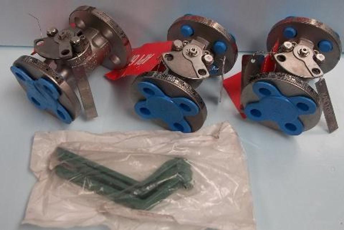 Used KITZ ½" 150 CF8M FLANGED RAISED FACE CF8M LOW EMISSION BALL VALVE FIG. 150UTAZM-FS CLASS: 150