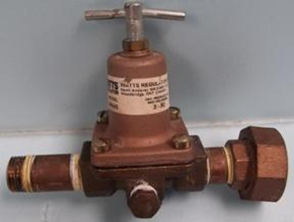 Used QTY. 1. WATTS REGULATOR COMPANY SIZE ½" MODEL 2A645 MAX. PRESSURE OR REDUCED RANGE 3-50
